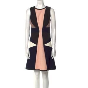 Jonathan Simkhai Pink Black White Colorblock Pattern‎ Knee Length Dress Size 6